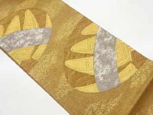 丸文・荒波に船模様織出し袋帯